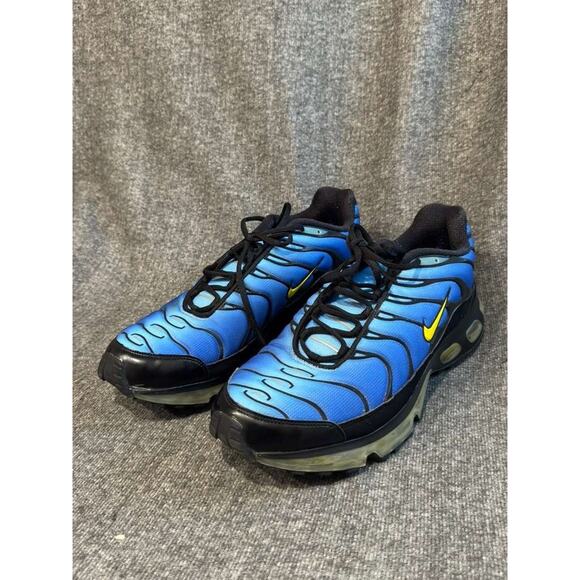 Nike Air Max Plus TN Hyper Blue Black Yellow – OG Retro Running Shoes - Picture 3 of 6
